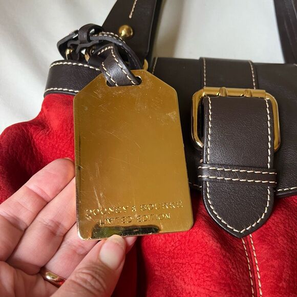 Dooney & Bourke Hayden Panettiere Red Suede Tote Bag Limited Edition Handbag - Picture 7 of 14